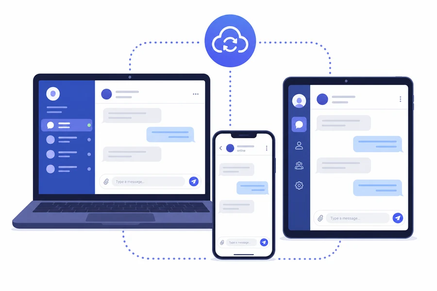 Мгновенная синхронизация Telegram Web и телефона