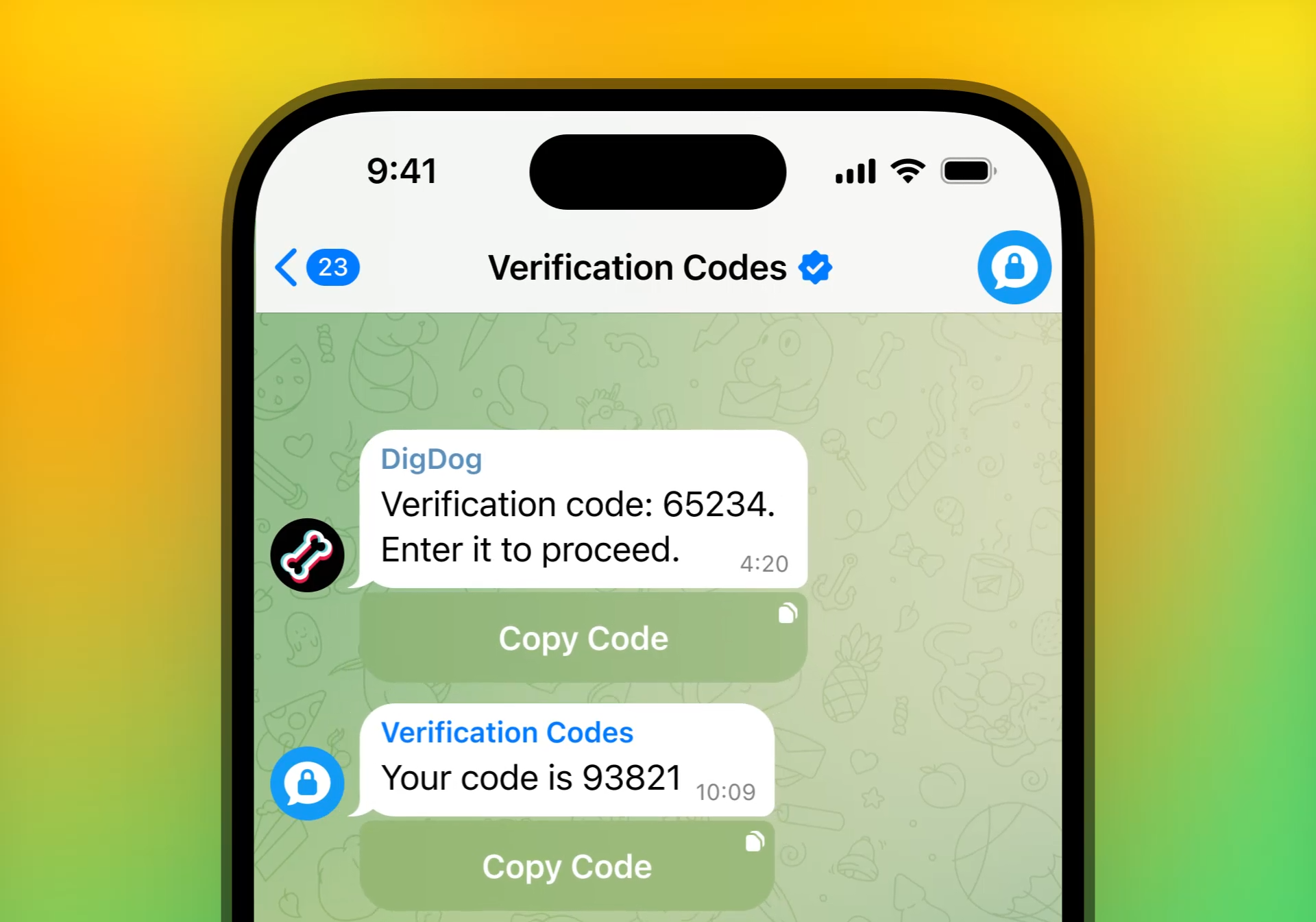 Настройка двухэтапной проверки Telegram с резервным кодом